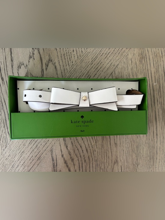 kate spade Accessories - Kate Spade New York White Bow Waist Belt L/XL NWT Gift Box